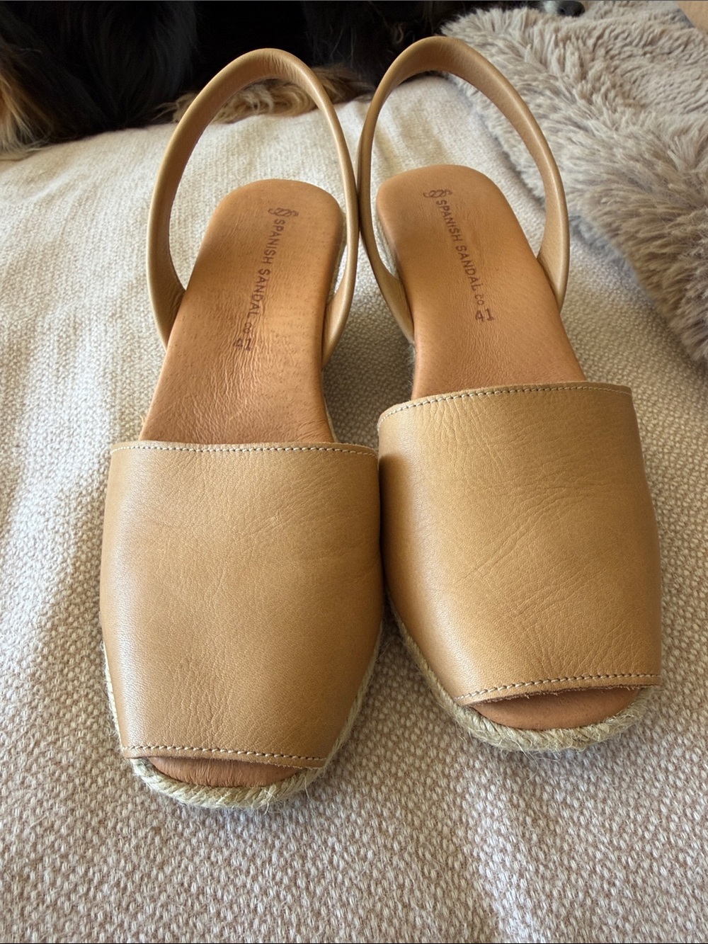Size 41 Almond Espadrille Wedge Slingback Sandals - Almond. NBW - Picture 6 of 9